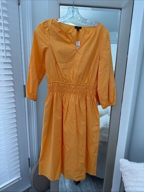 Talbots NWT Bright Marigold Summer Dress lovely Cotton Soft🌼🌼 2P